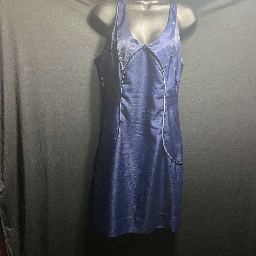 Richard Chai Midnight Blue Satin Slip Dress